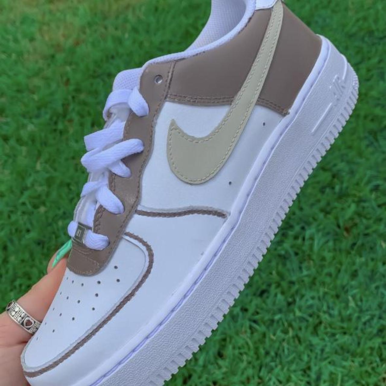 multi tan air force 1