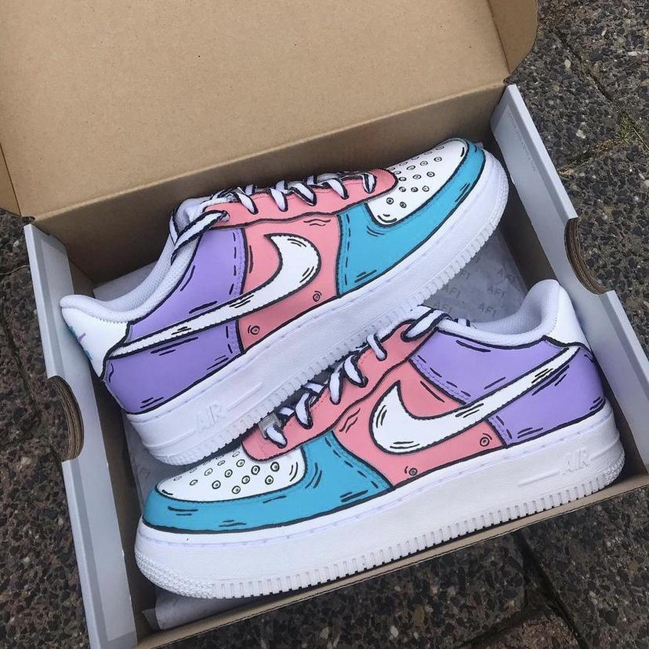 air force 1 pink blue purple