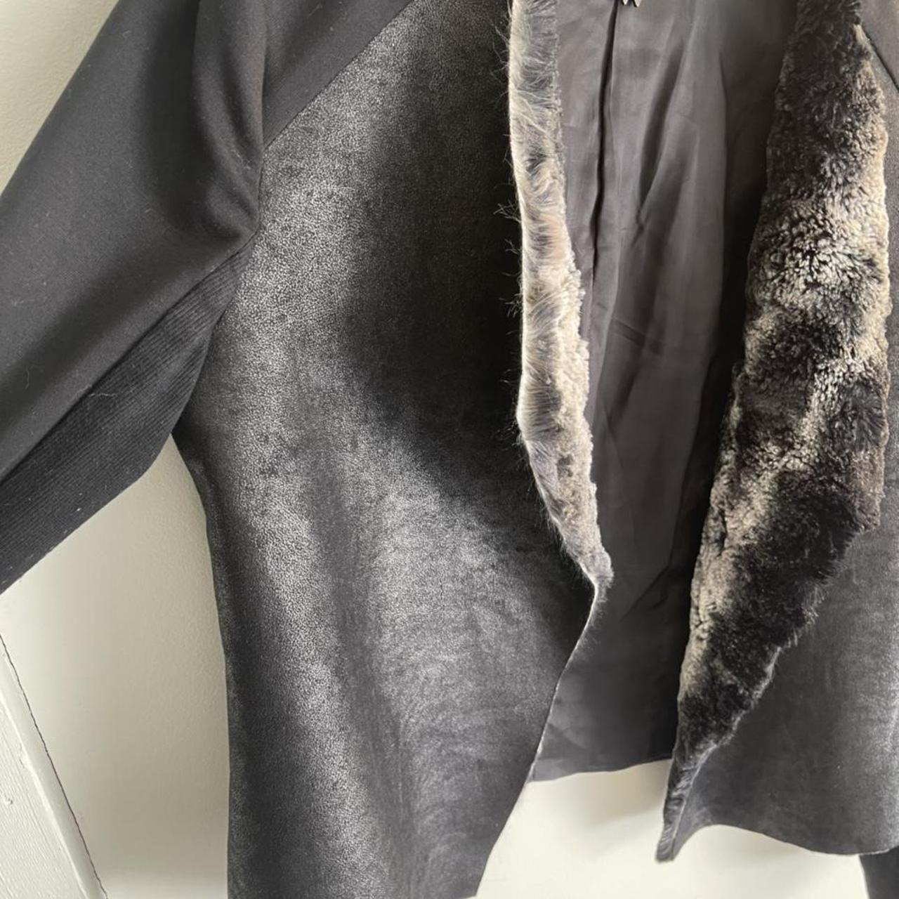 Ella Moss Women's Black and Grey Jacket Depop