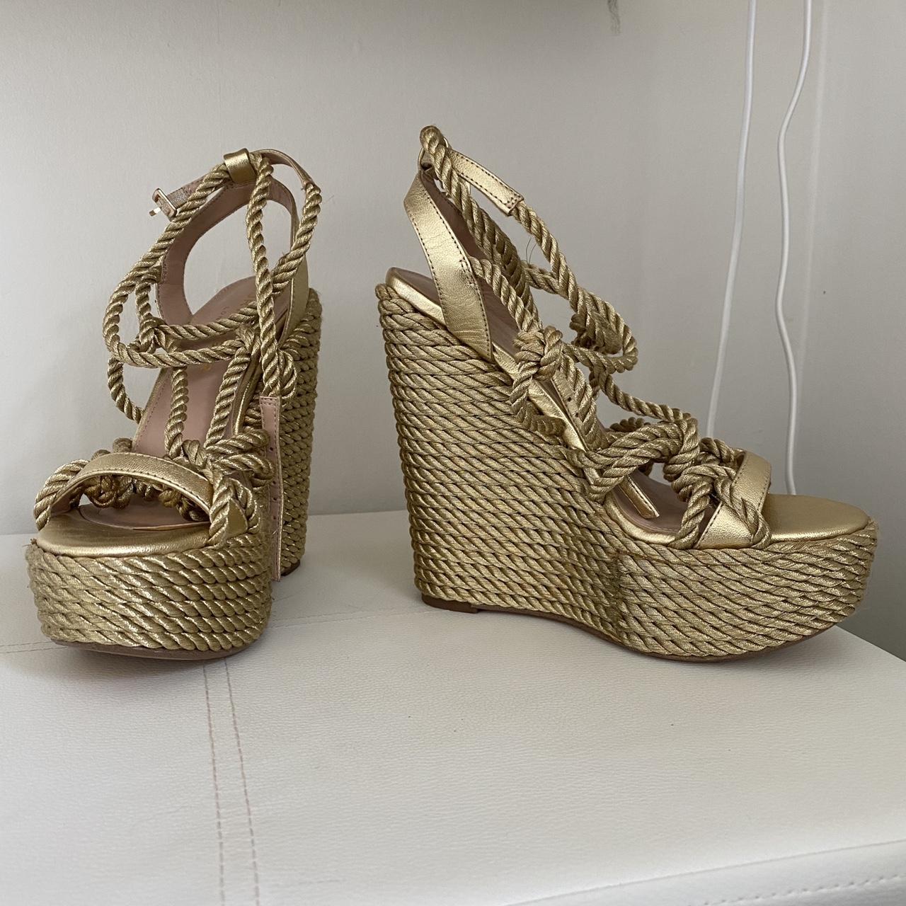 Kurt Geiger Knotty Wedges worn once on Depop