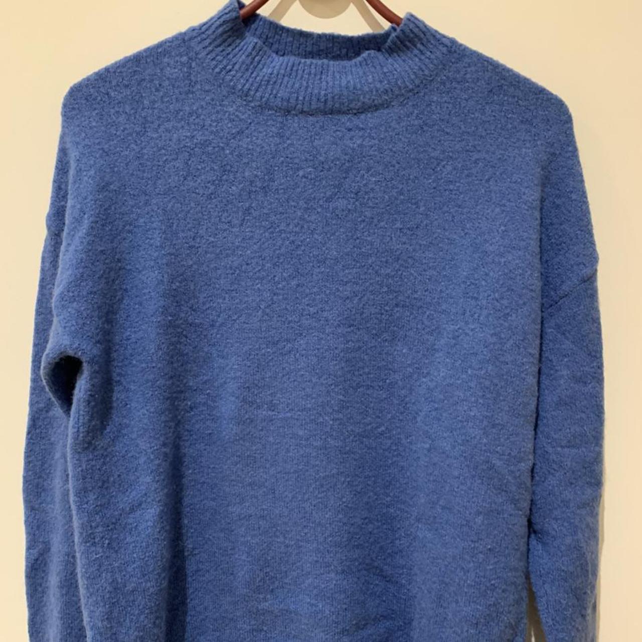 REALLY warm and cosy blue knit jumper, perfect for... - Depop