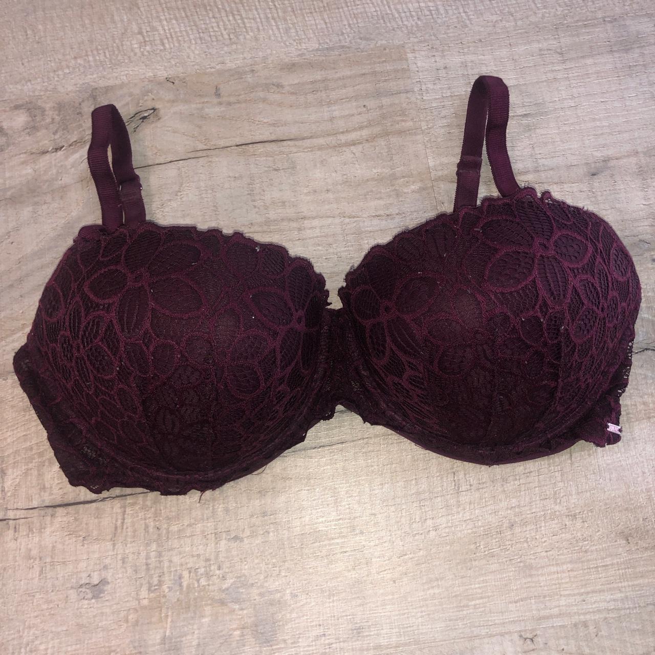 Victoria Secret Burgundy Bra , SIZE 36DD, #bras