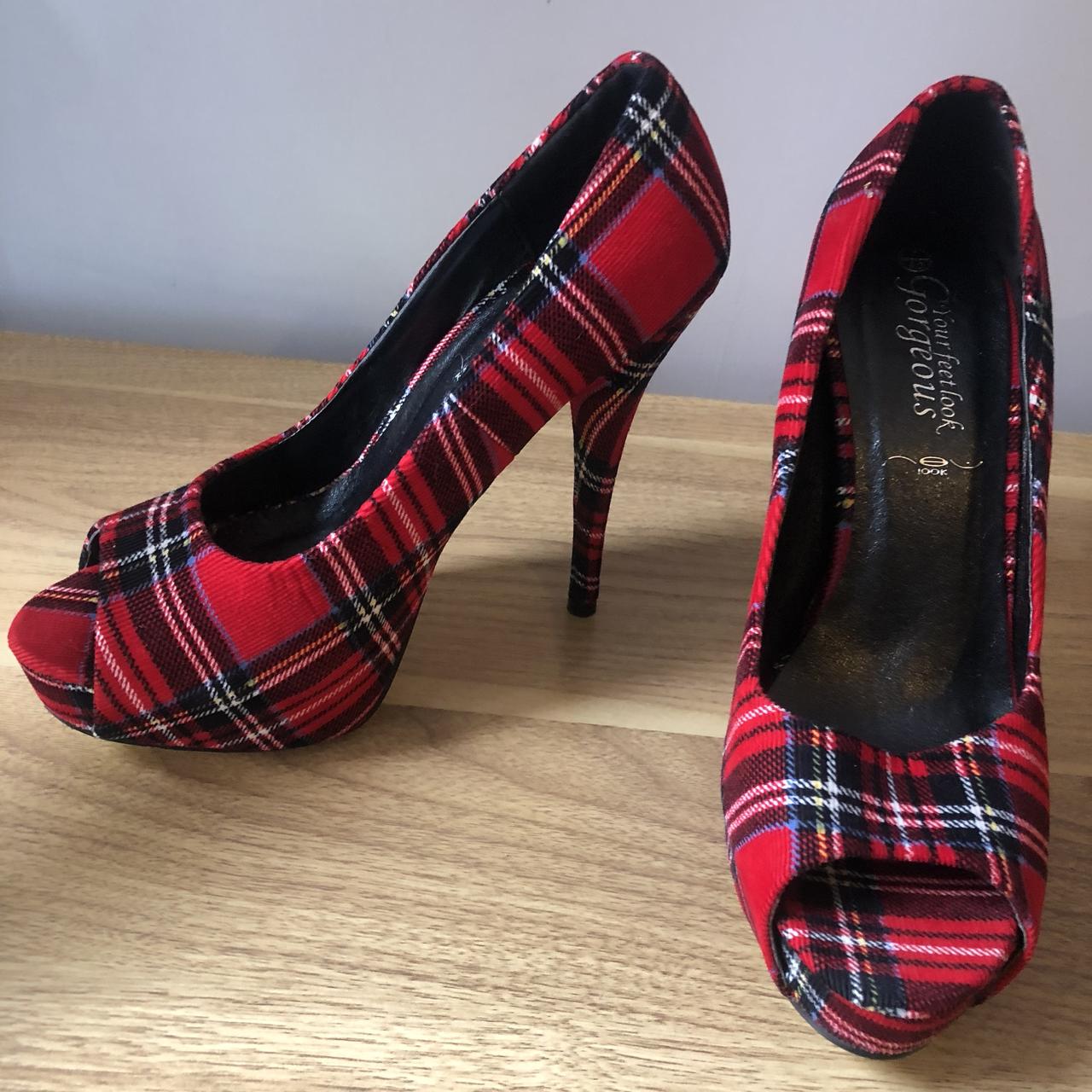 Tartan heels clearance new look