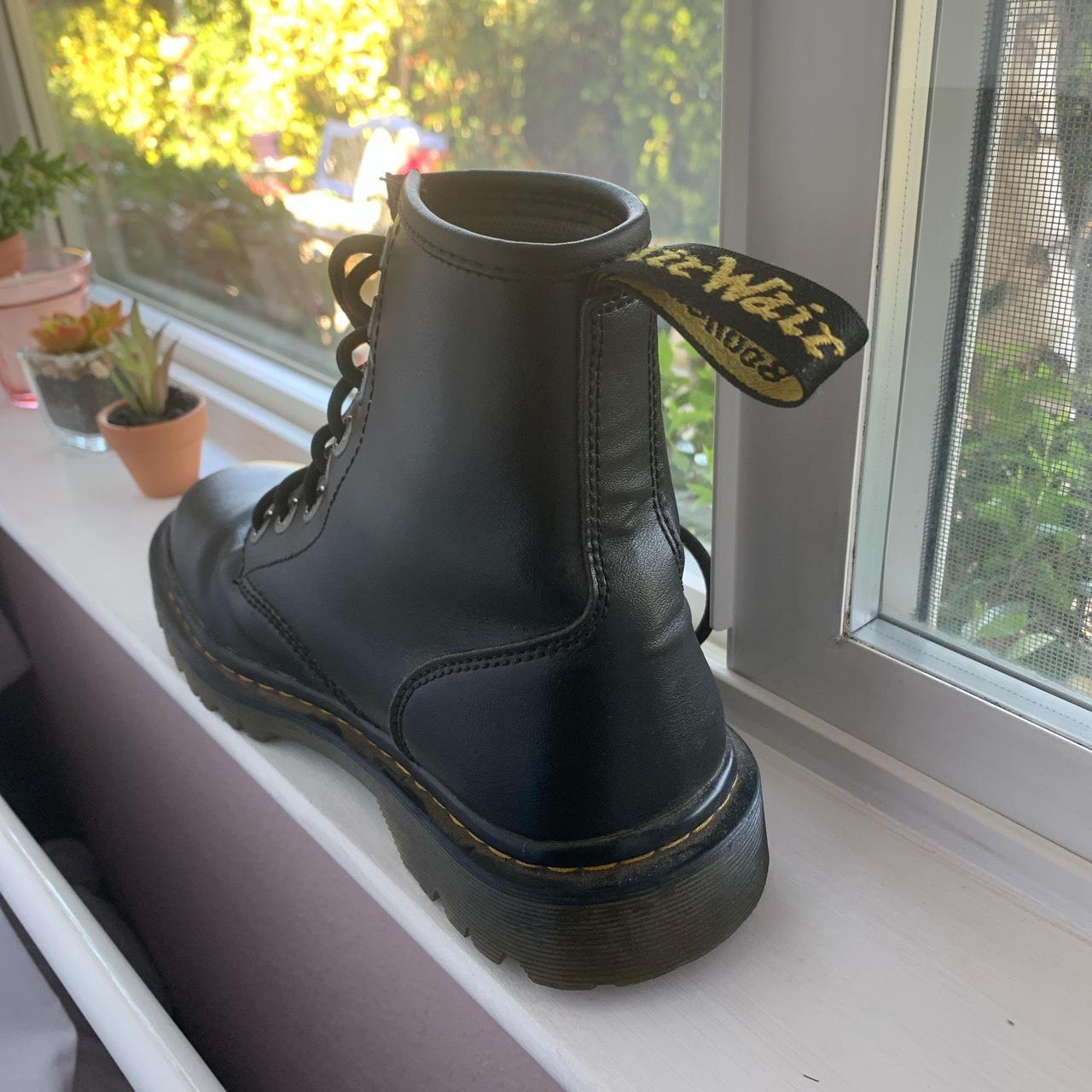 black doc martens ONLY WORN ONCE!! size- 8 women... - Depop