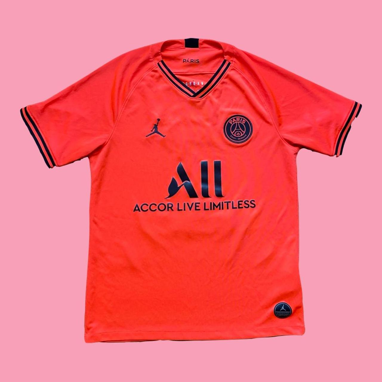 19/20 PSG JORDAN Away Red&Orange Soccer Jerseys Shirt - Cheap