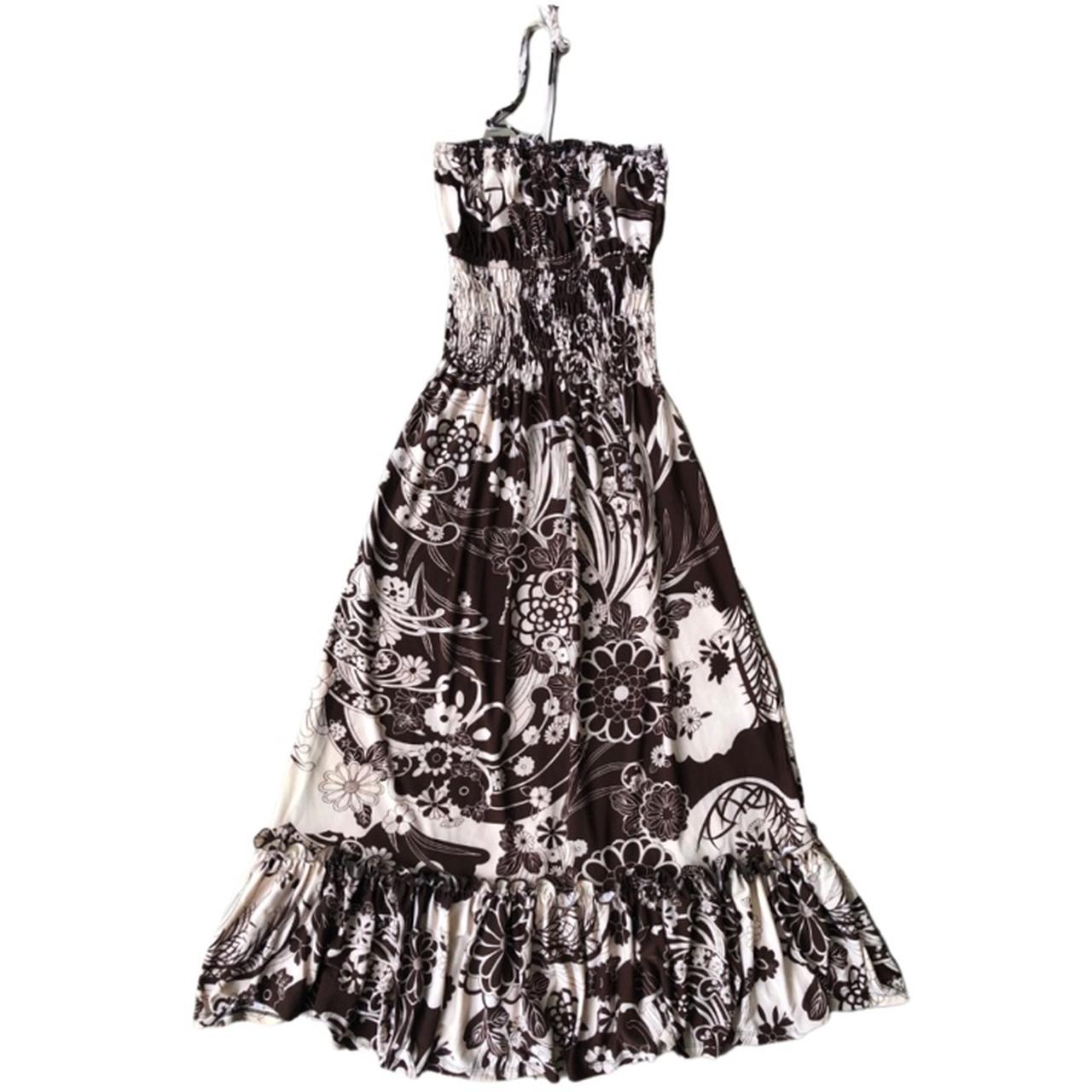 Women's Brown and Cream Dress (2)