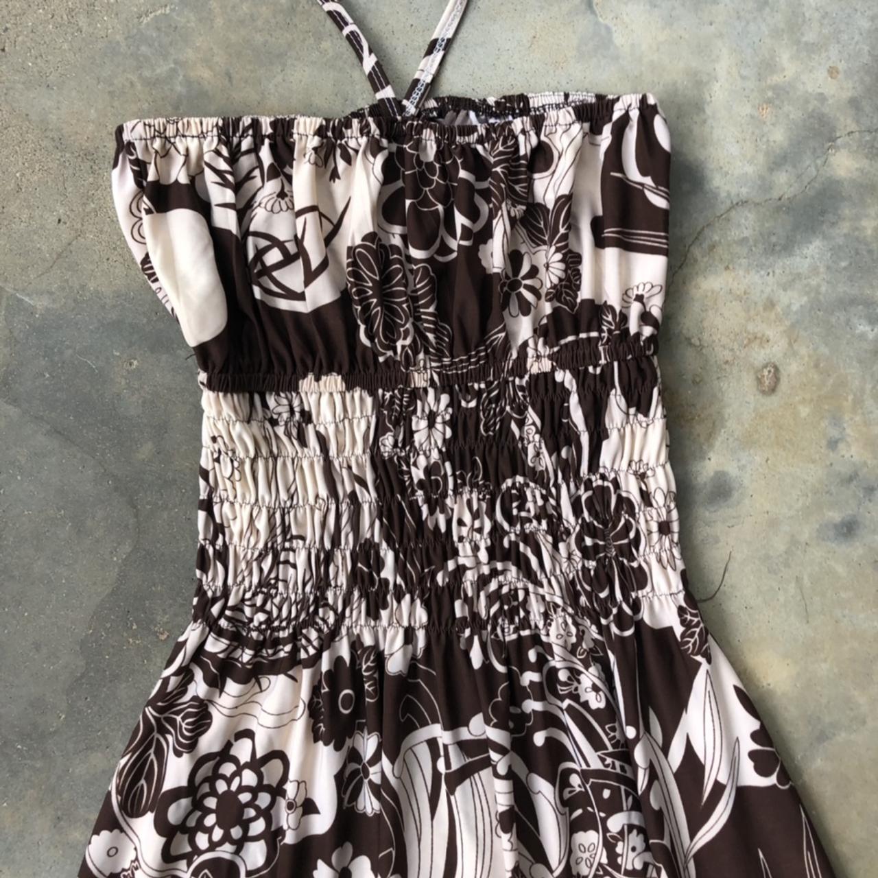 Women's Brown and Cream Dress (3)