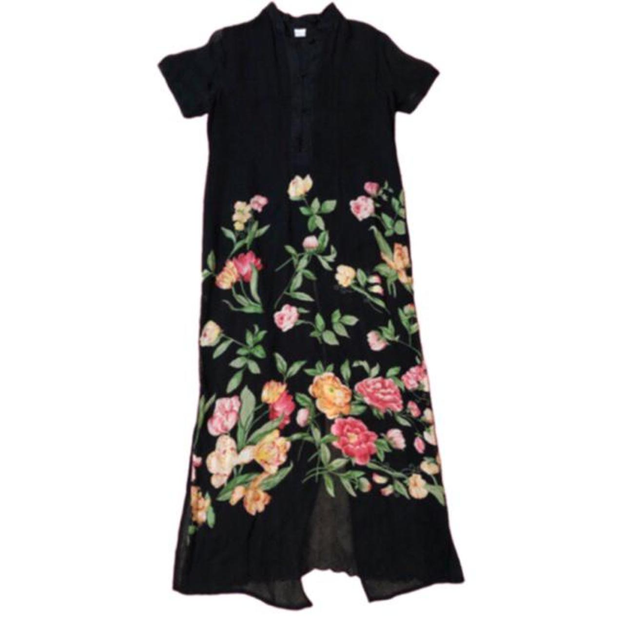 Rose Women's Black and Pink Dress (2)
