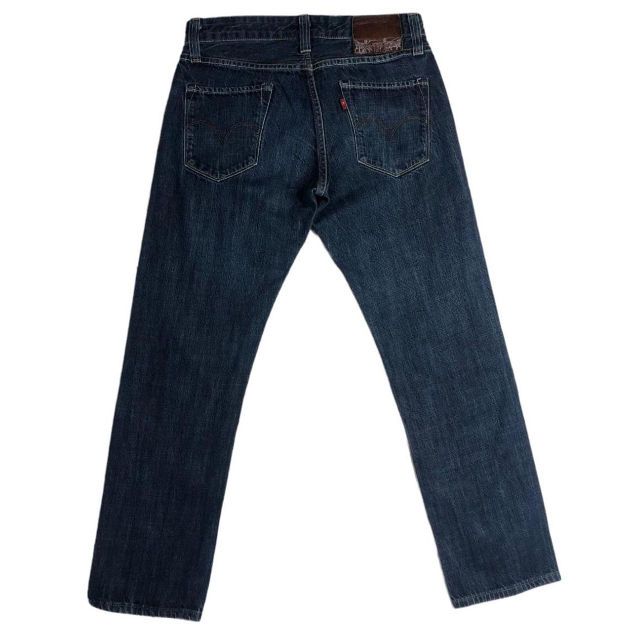 Levi's Capital E Matchstick Slim Straight Dark Blue... - Depop