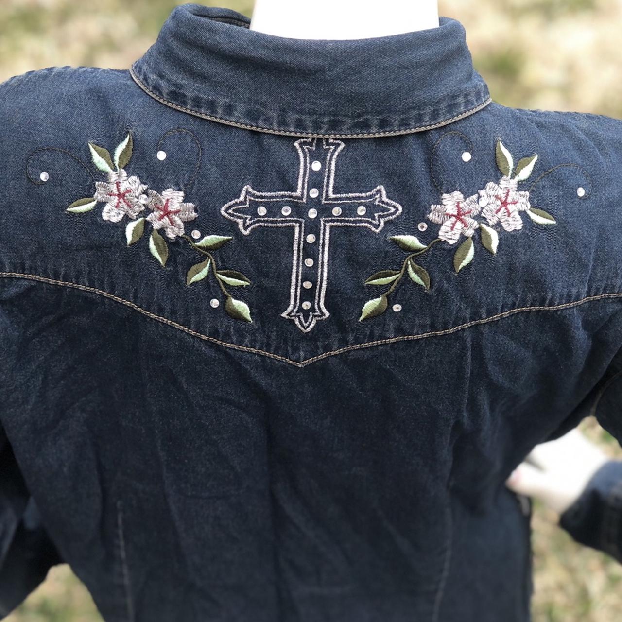 Product Image 4 - Cross Embroidered Button Up Denim