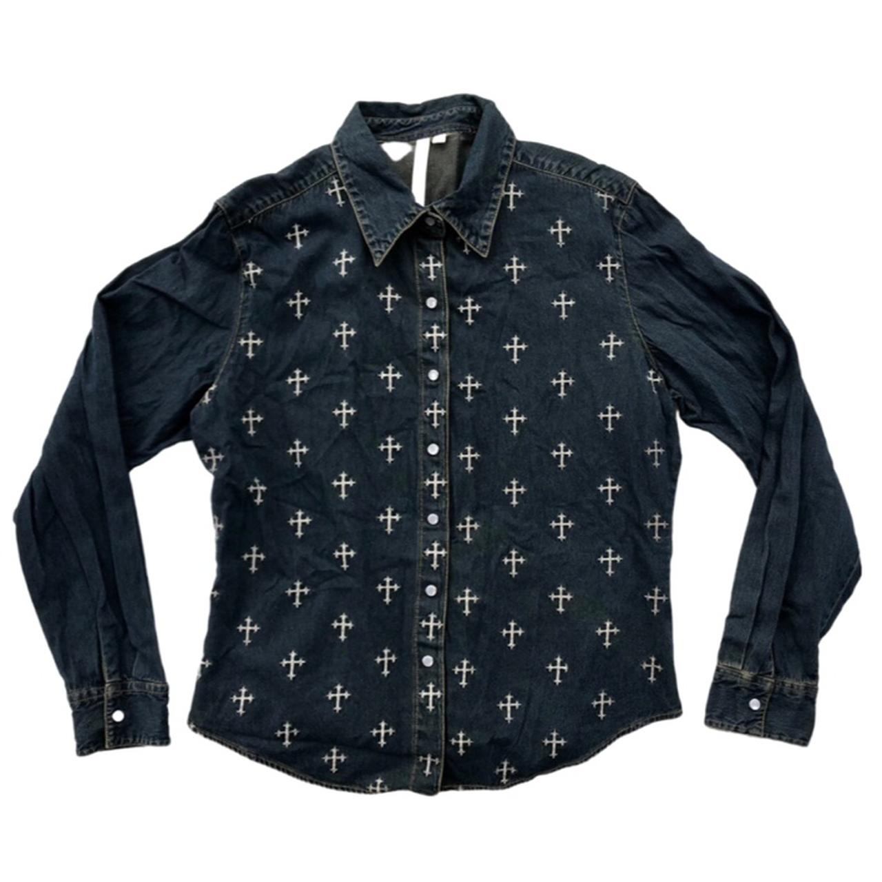 Product Image 1 - Cross Embroidered Button Up Denim