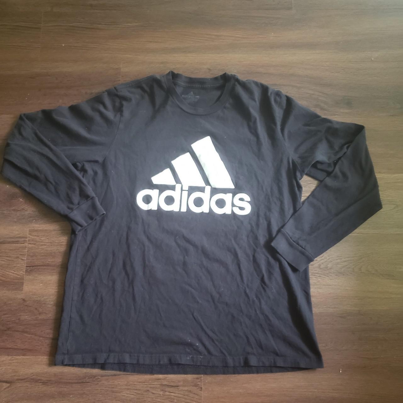 Adidas Men's White and Black Sweatshirt | Depop