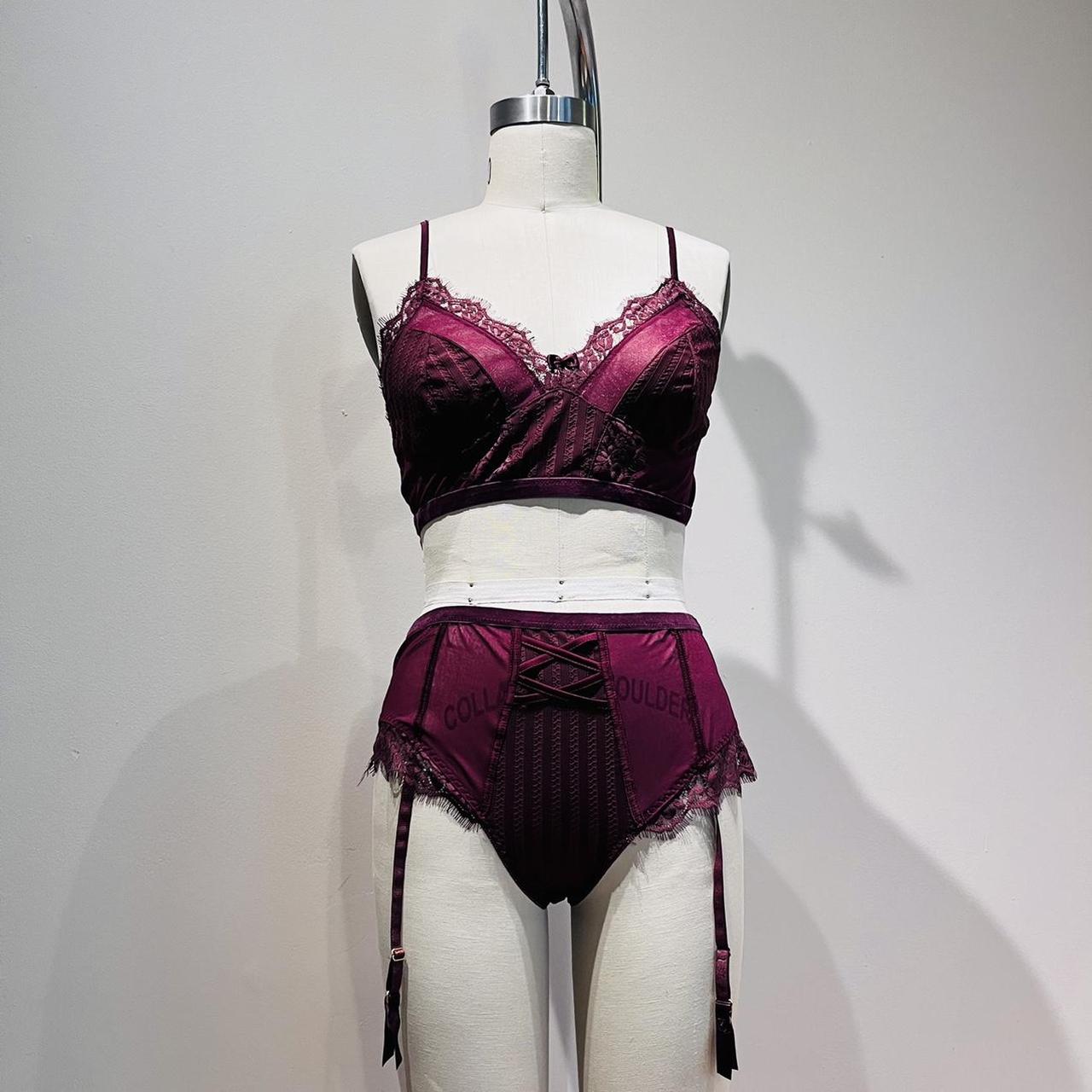 Product Image 1 - Burgundy Vintage style lingerie set