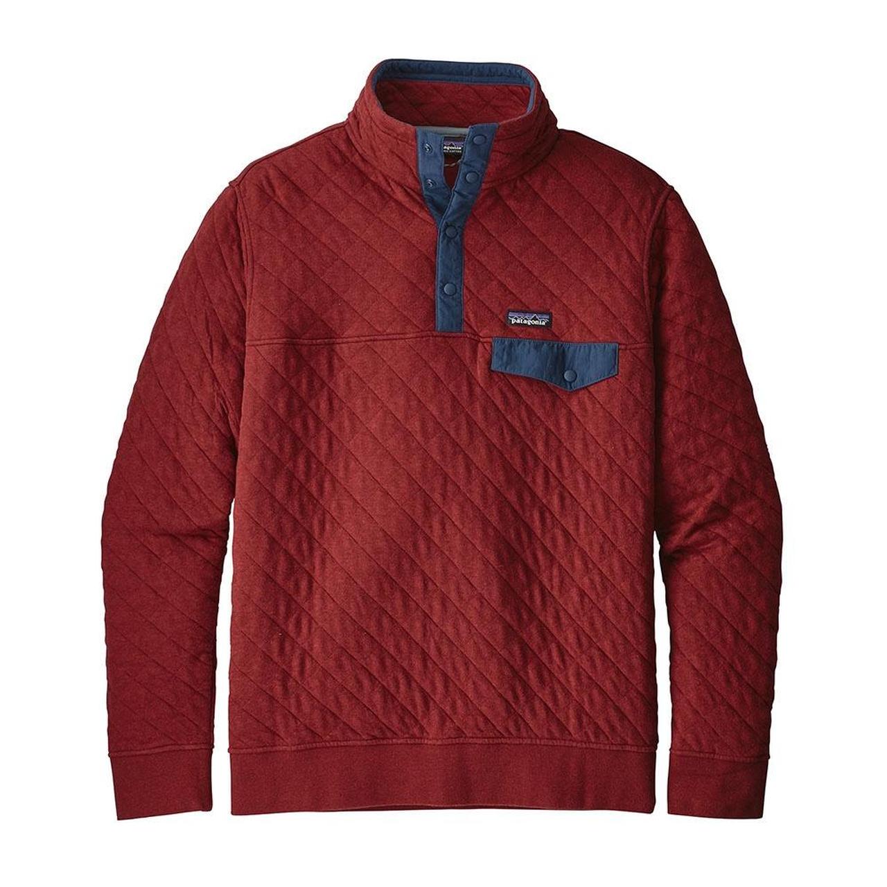 Oxblood red Patagonia quilted jumper Barely worn Depop