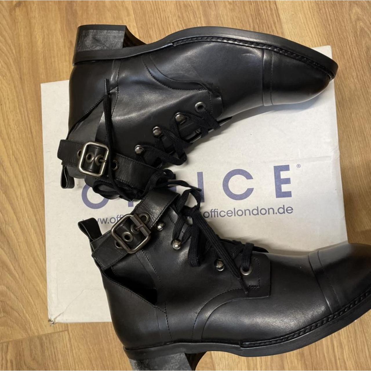 OFFICE MANHUNT LACE UP BLACK LEATHER SHOES BRAND... Depop