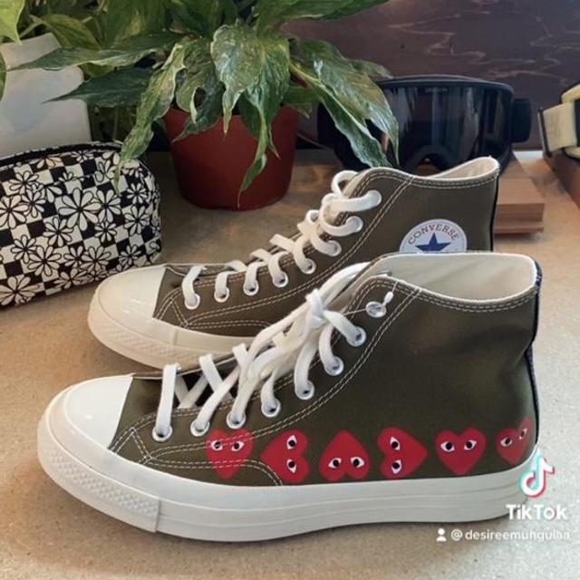 converse cdg olive