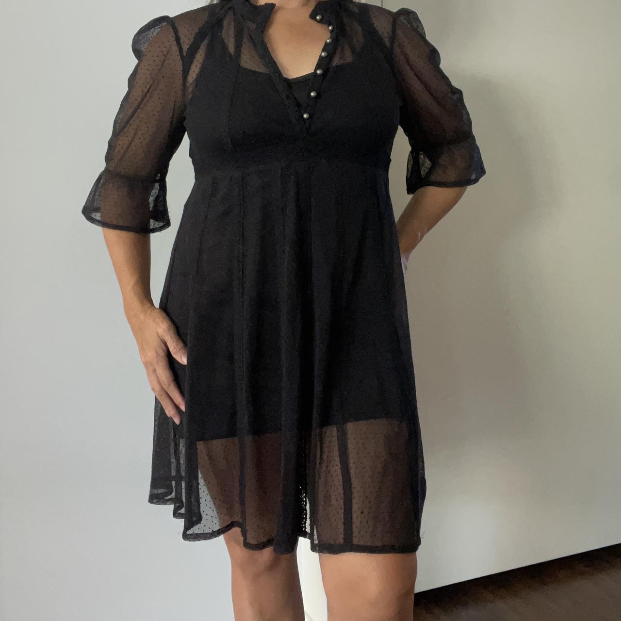 free people black lace dress