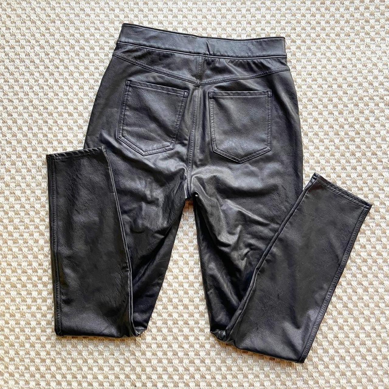 SPANX NWT Like Leather Skinny Pant in Classic Black - Depop