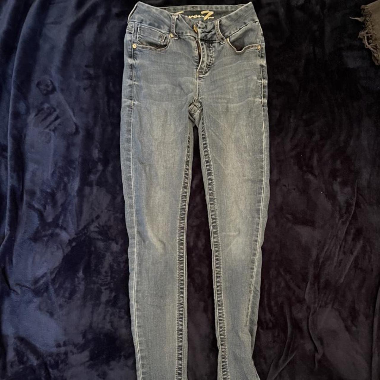 medium wash skinny jeans. a necessity in everyone's... - Depop