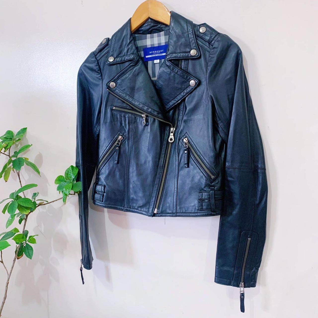 Authentic Vintage Burberry Leather Jacket CONDITION... - Depop