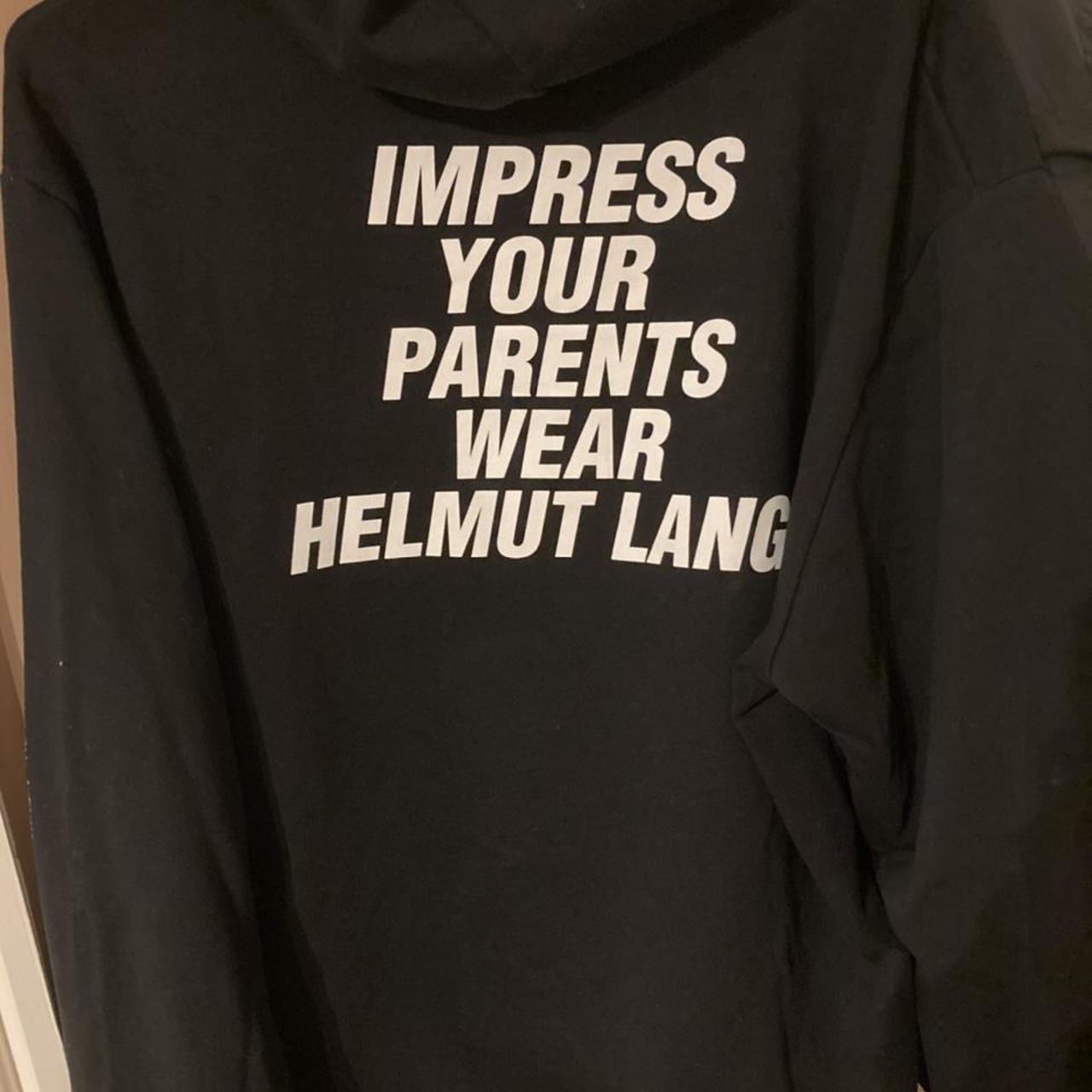 Impress your parents: Helmut Lang resurrects an iconic slogan