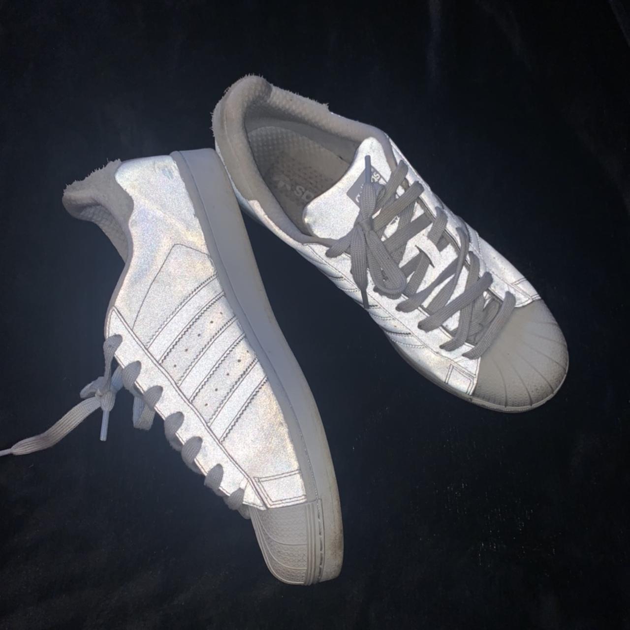 Adidas shell toe reflective sale