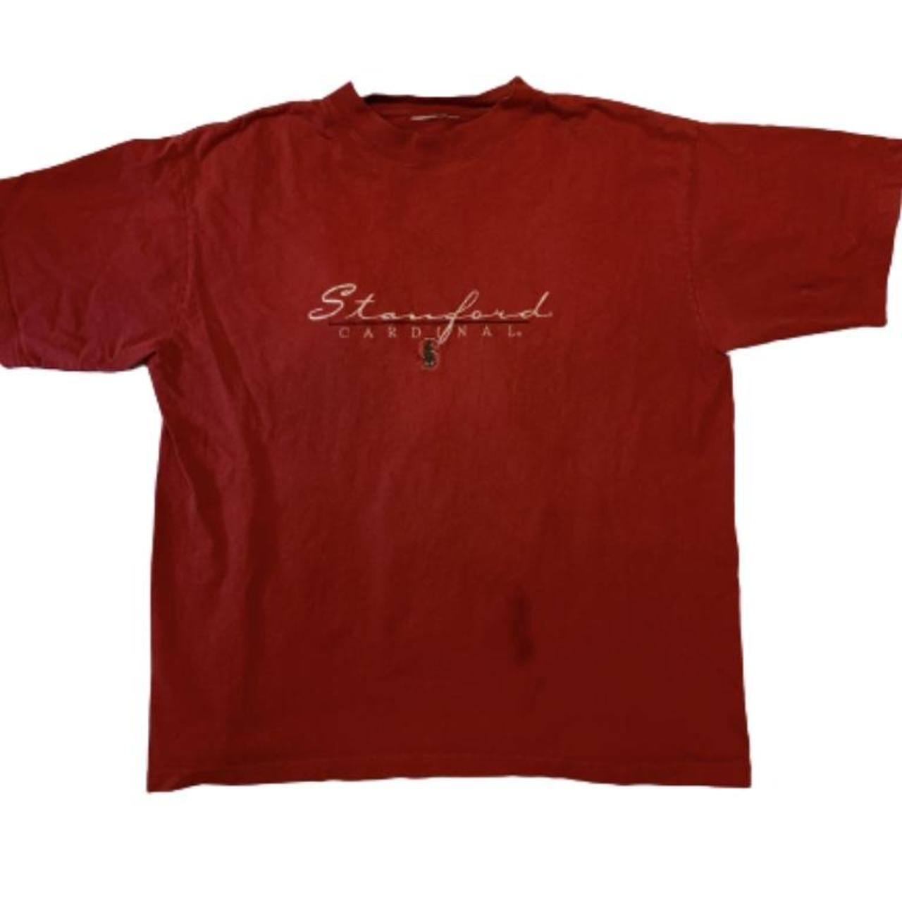 Vintage Y2K Stanford Cardinal red embroidered spell - Depop