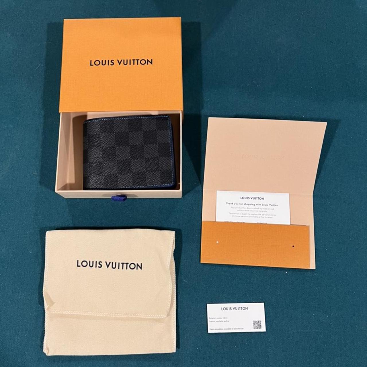 Louis Vuitton Slender Wallet (blue) Never used! - Depop