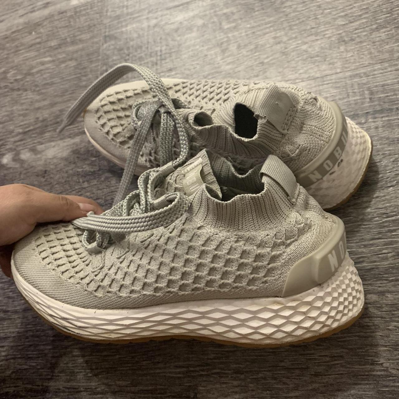 ( 150 retail) Nobull gym cool grey knit mesh sock... Depop