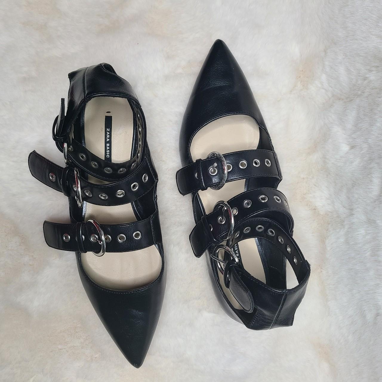 zara black flats