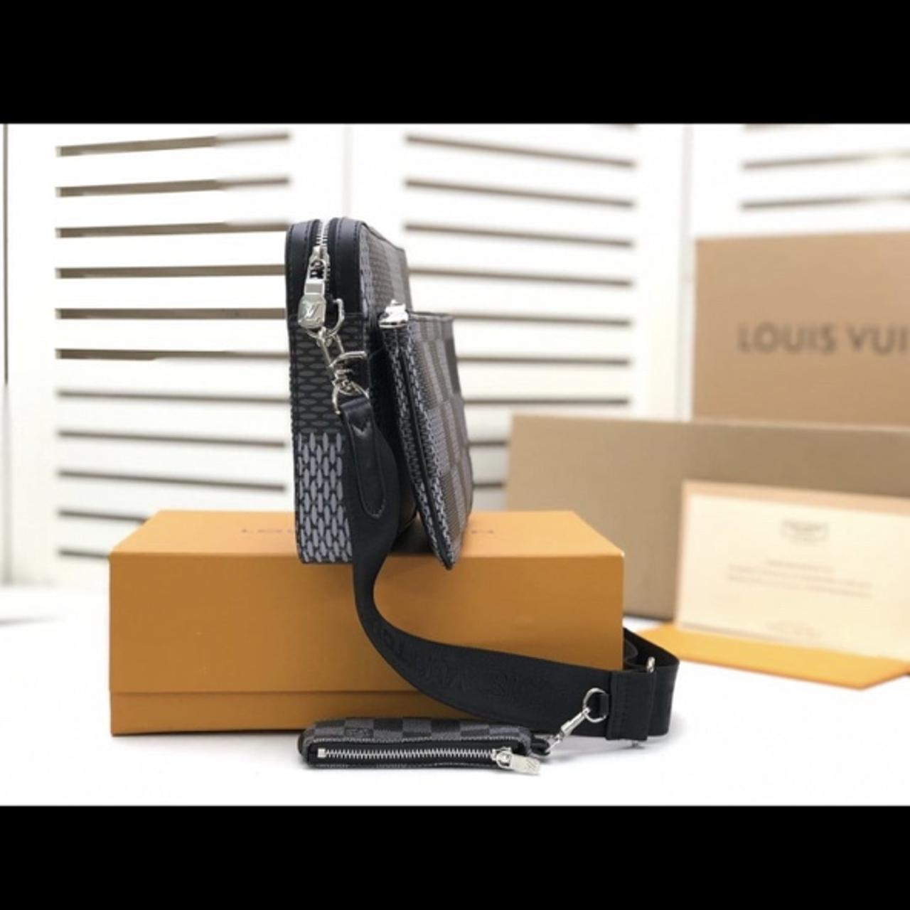 Louis Vuitton LV Trio messenger Eclipse reverse new Grey Cloth ref