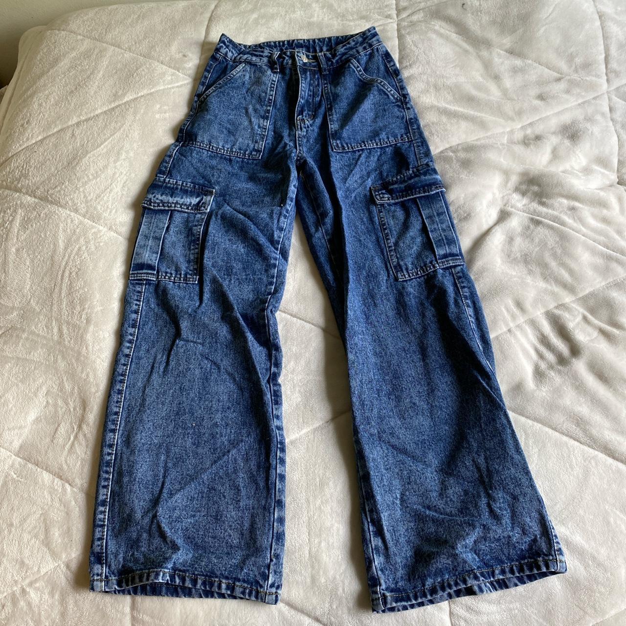 xs-shein-cargo-jeans-depop