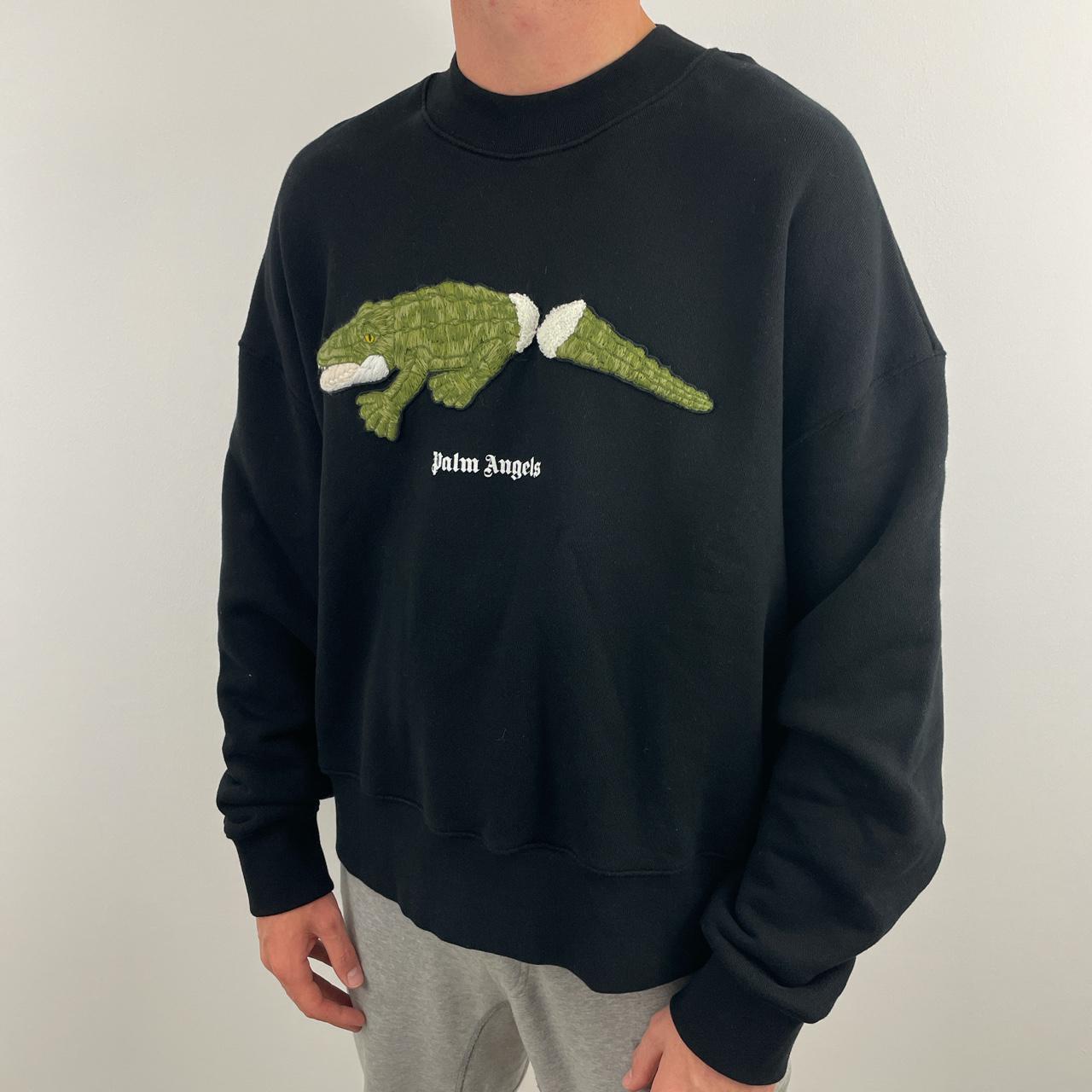 Palm Angels Crocodile Logo Sweatshirt Black