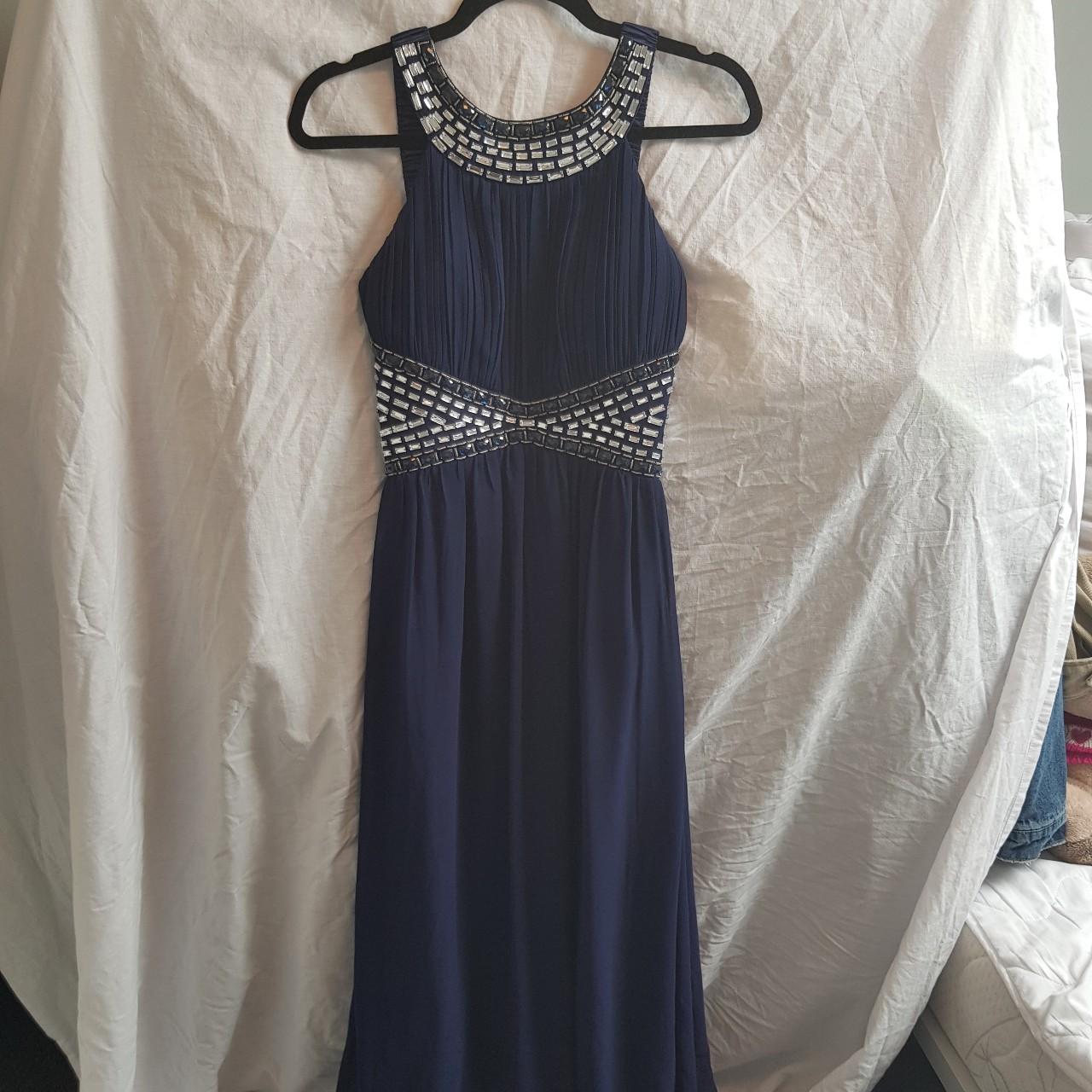 Elegant, navy blue formal dress from Quiz. It's six... - Depop