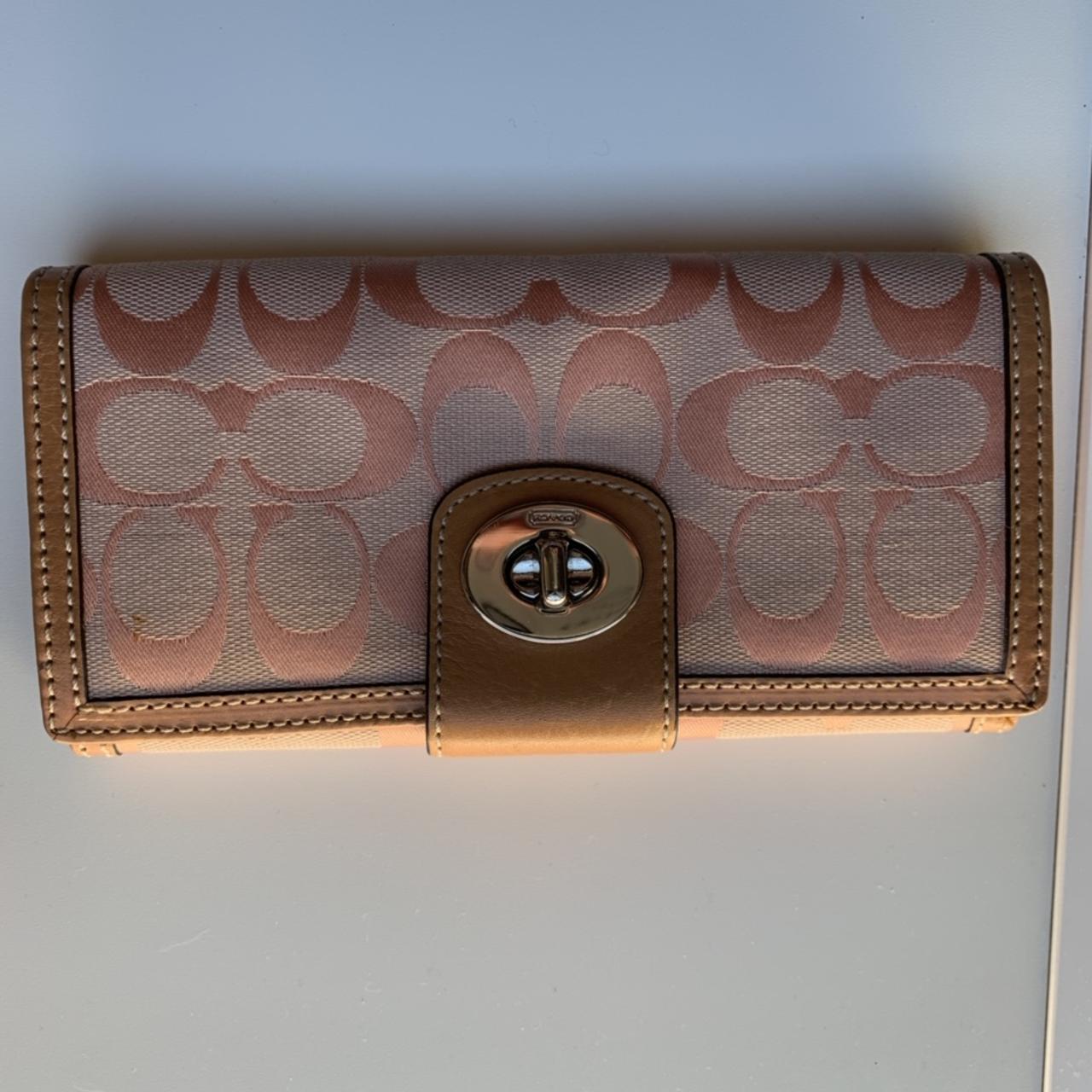 Pink Coach wallet wristlet OPEN TO OFFERS! 100% - Depop