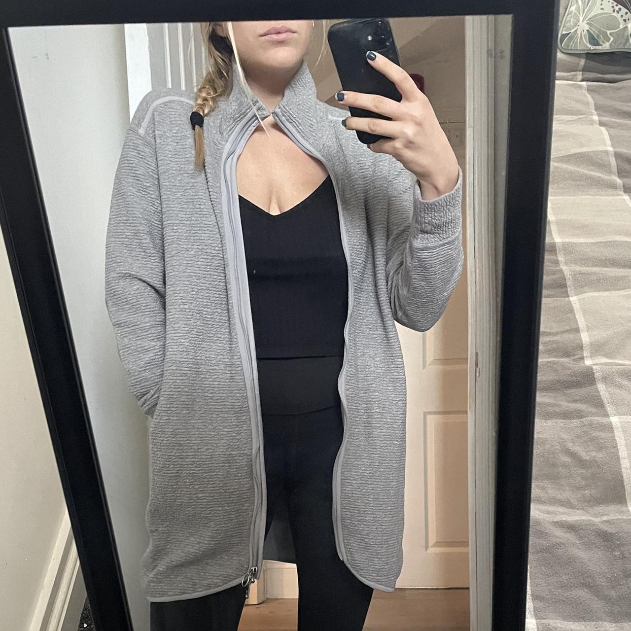 Grey workout jacket best sale