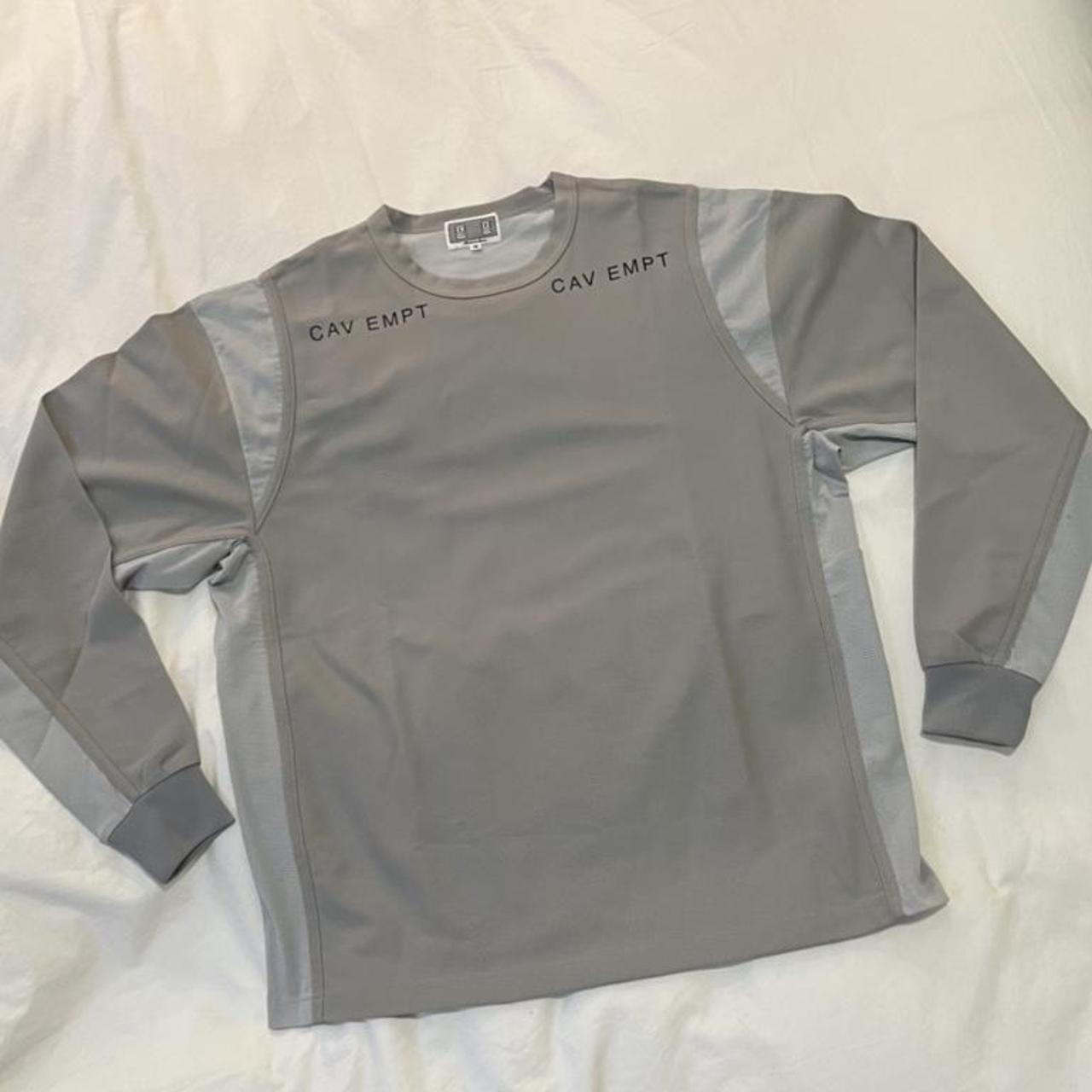 NWT Cav Empt Long Sleeve Shirt Grey paneled Small Depop