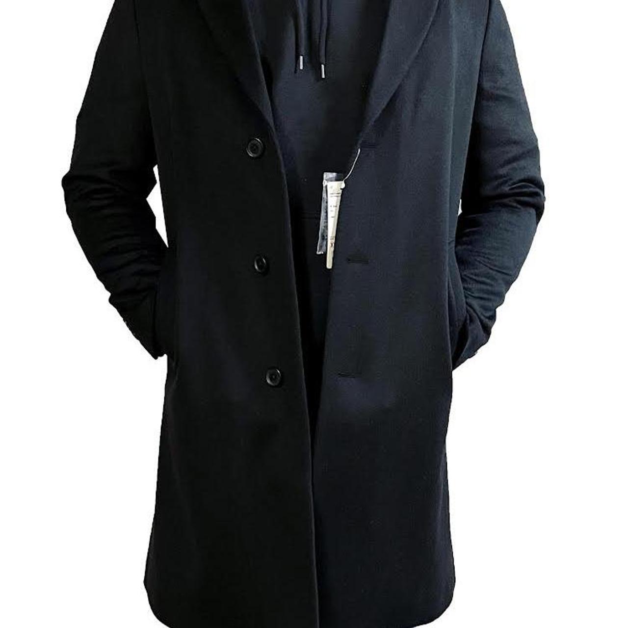 Black coat uniqlo best sale