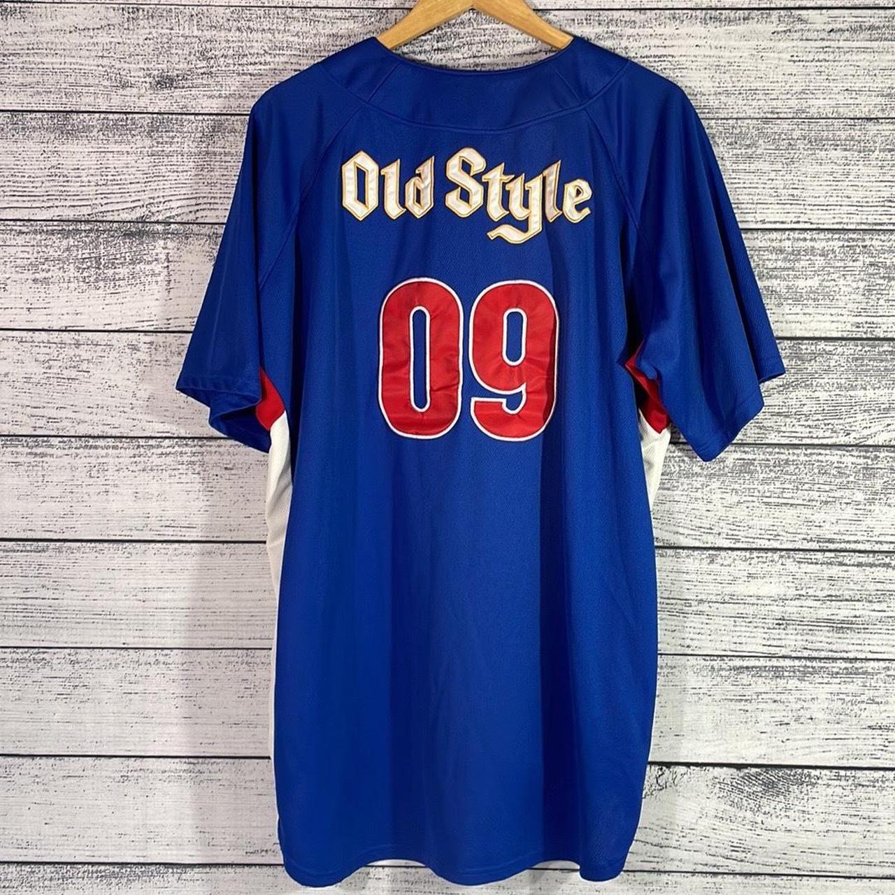 MLB, Shirts, Vintage Chicago Cubs Mlb Blue Old Style Beer Jersey Shirt Xl