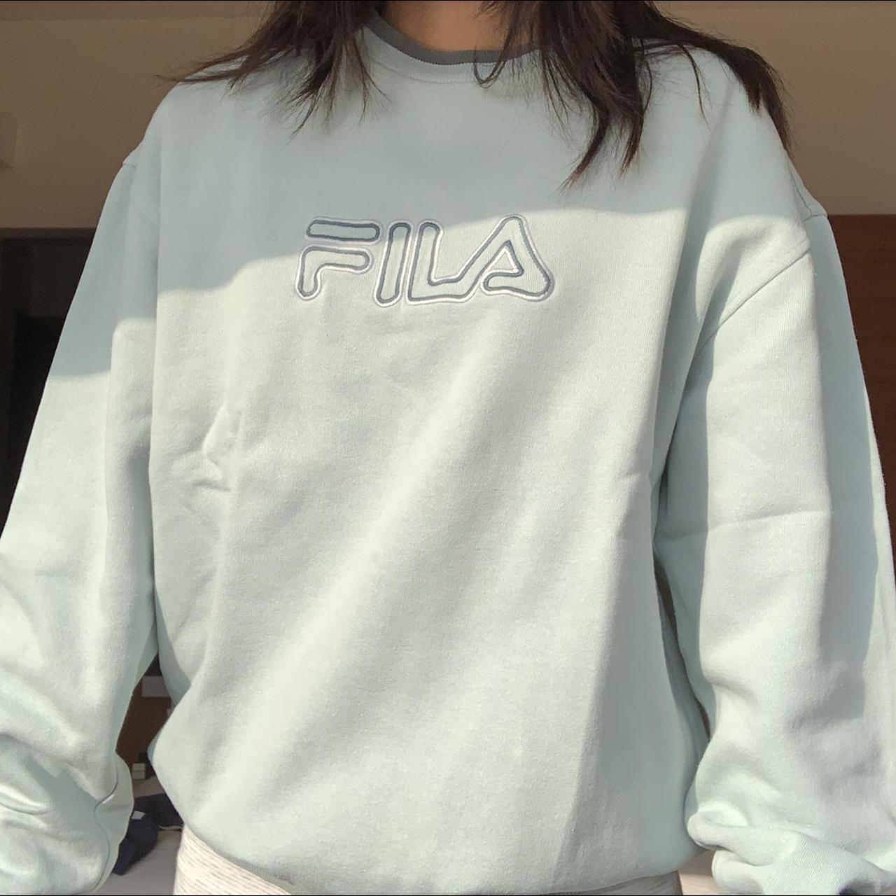 Fila baby blue sweatshirt Clearance
