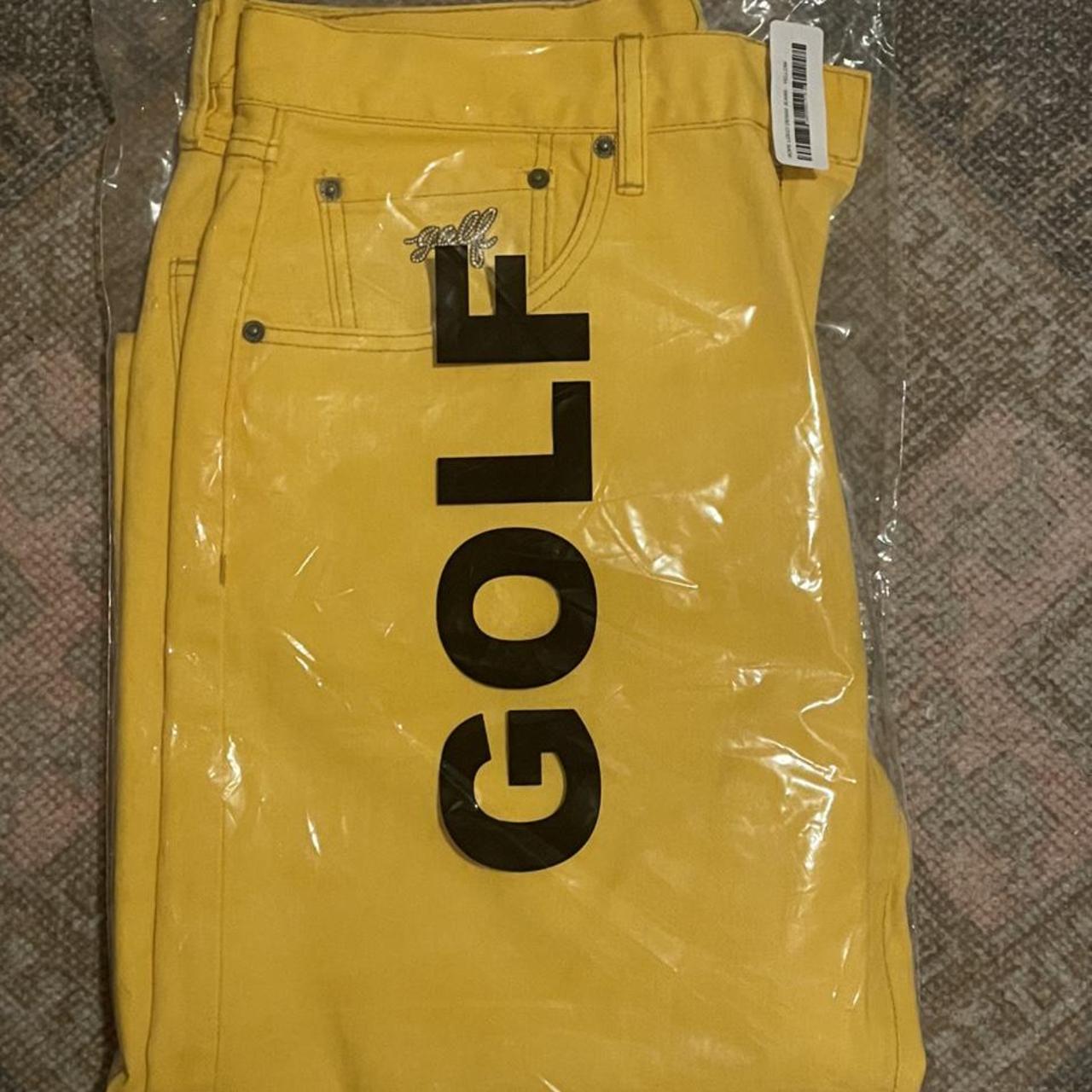 Yellow Rope Logo Denim Jeans - Golf Wang, Way too...