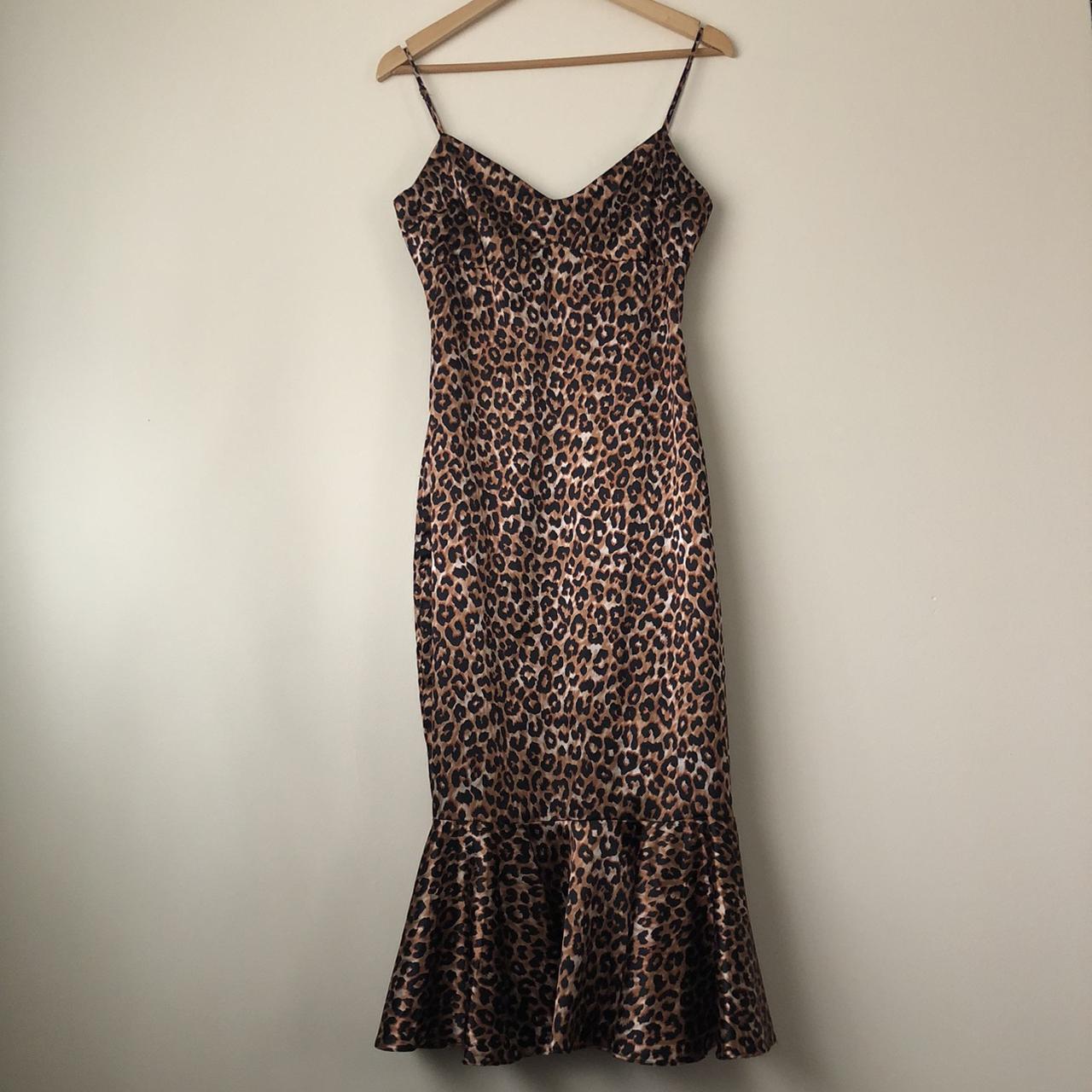 LIKELY Satin leopard dress This dress is AMAZING... - Depop