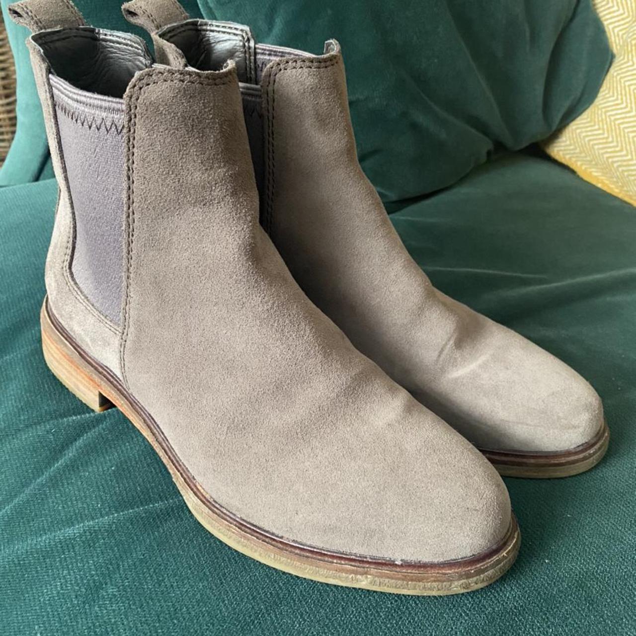 clarks grey suede ankle boots