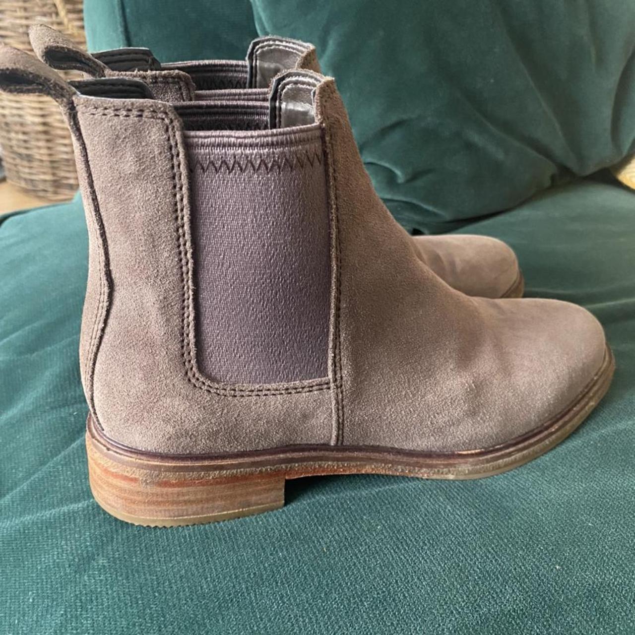 Size 5.5 Clarks suede boots #suedeboots... - Depop