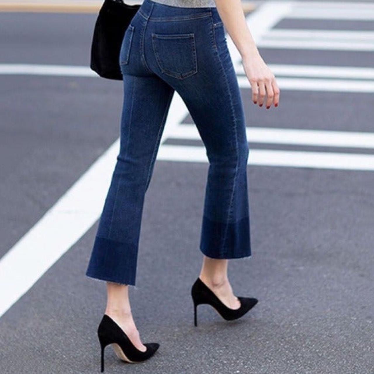 spanx cropped flare jeans