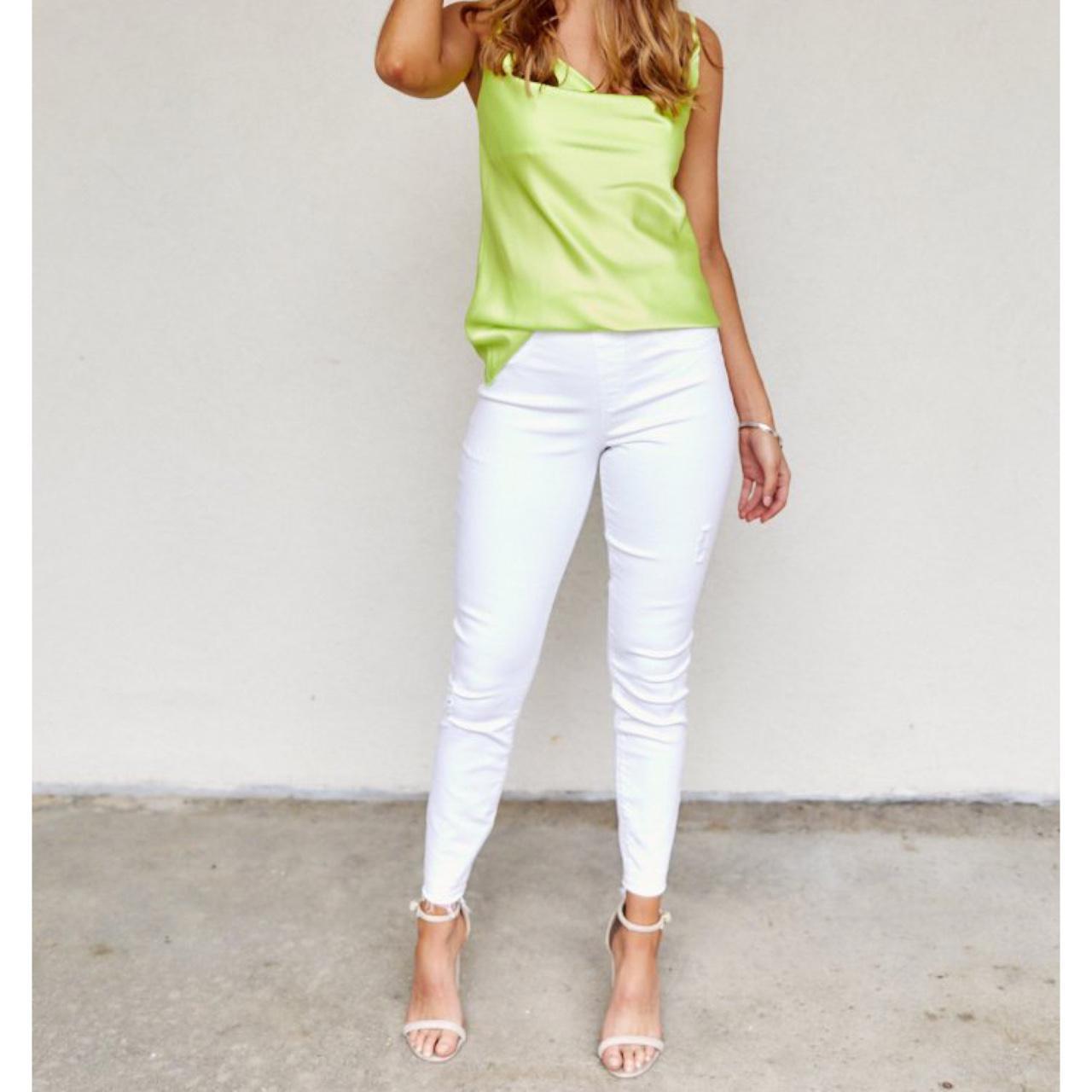 spanx white denim