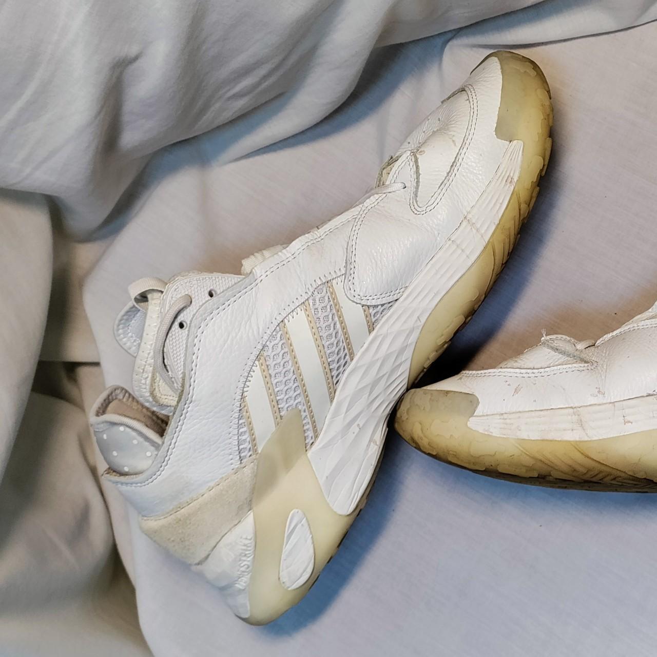 Adidas Streetball trainers. White leather, suede and - Depop