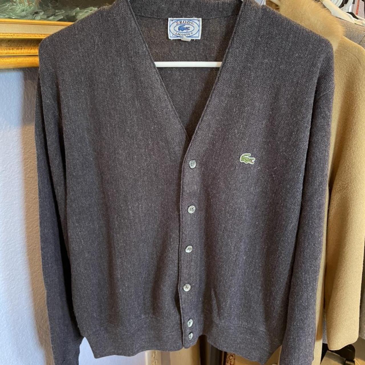 lacoste button up sweater