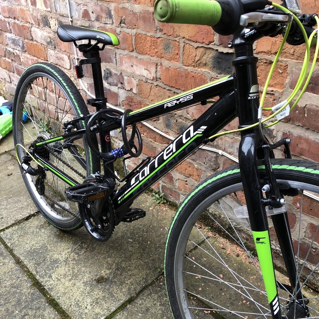 Carrera bike black and sales green