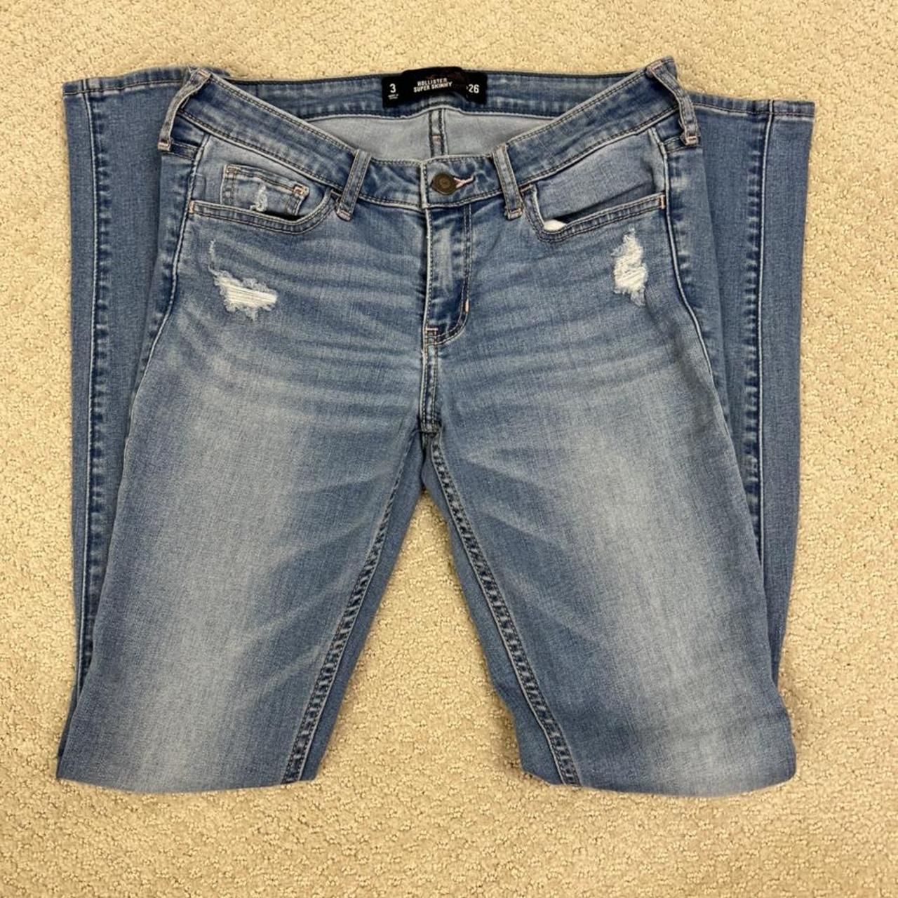 hollister super skinny jeans Size 3 W26 Worn but... - Depop